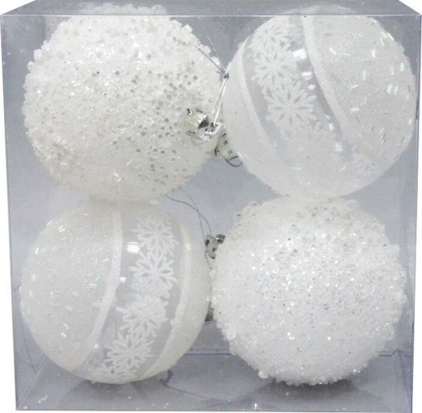 Набор игрушек Снежок d80 мм 4 шт./уп. 