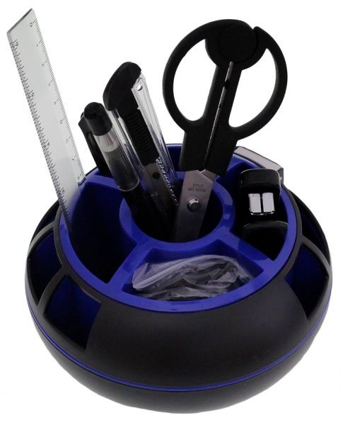 Набор настольный 9 предметов вращающийся черно-синий 7064 SCHOLZ