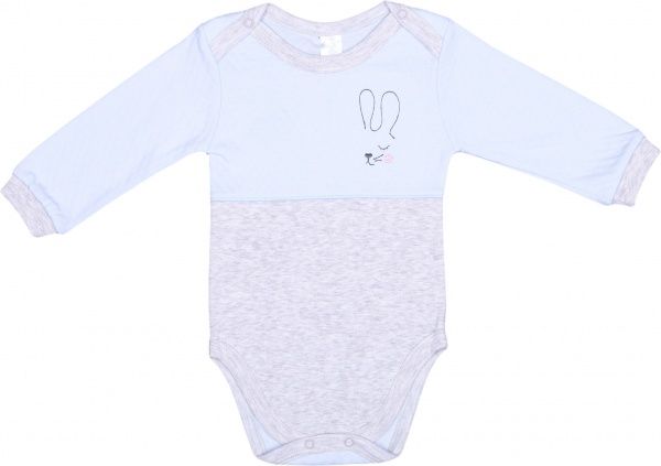 Боди детское для мальчика Baby Veres Honey bunny цельный р.68 голубой 