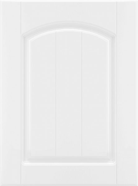 Фасад для кухні Грейд-Плюс Прованс білий гладкий №383 533x396 правий