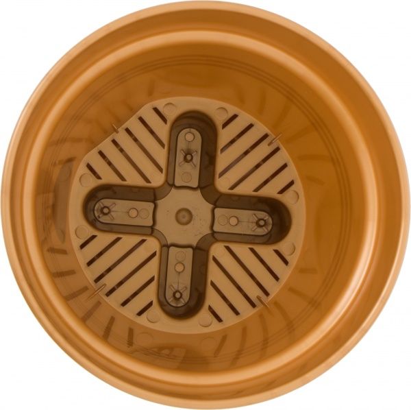 Горщик пластиковий Алеана Глорія круглий 3л бронзовий (114022) 