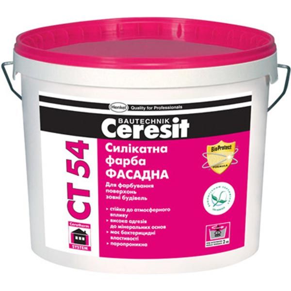 Краска Ceresit CT 54 База А белый 10л 14кг
