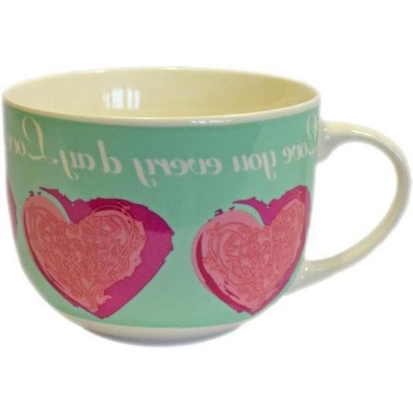 Кружка порцелянова I love you блакитна 520 мл