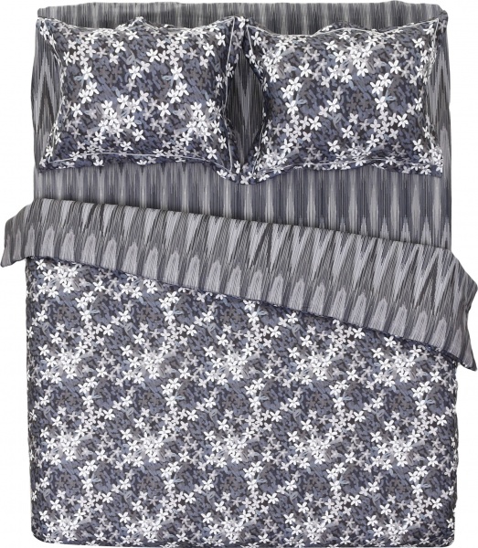 Комплект постельного белья Vilar 2 серый с синим Lameirinho 