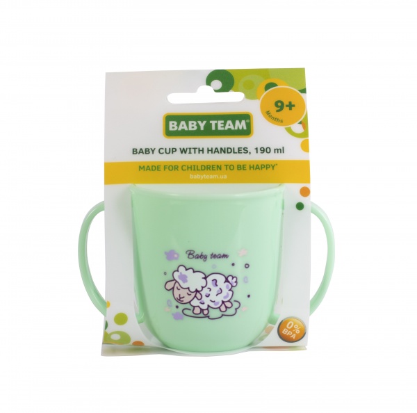 Чашка Baby Team с ручками 190 мл 6008