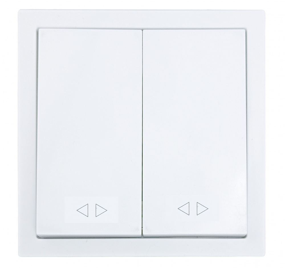 Механизм выключателя перекрестный двухклавишный HausMark Juna без подсветки белый 7041-0288-107TW