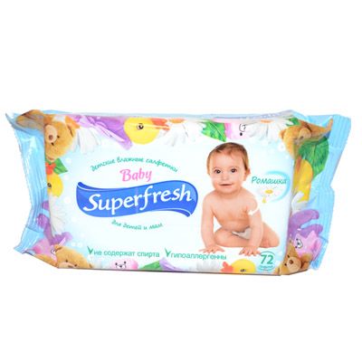 Салфетки влажные Super Fresh 72 шт.