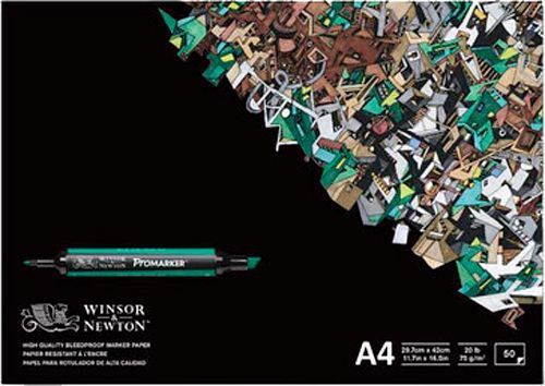 Склейка для маркерів Bleedproof paper A4 21x29.7 см 75 г/м² 50 сторінок Winsor&Newton