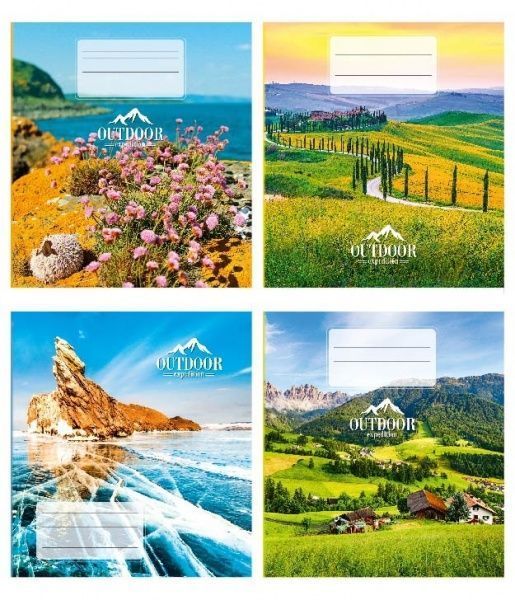 Комплект зошитів 18 аркушів у клітинку Природа Поліграфіст