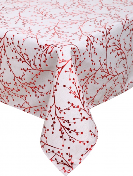 Скатерть Veronika 140x220 см белый с рисунком Luna 