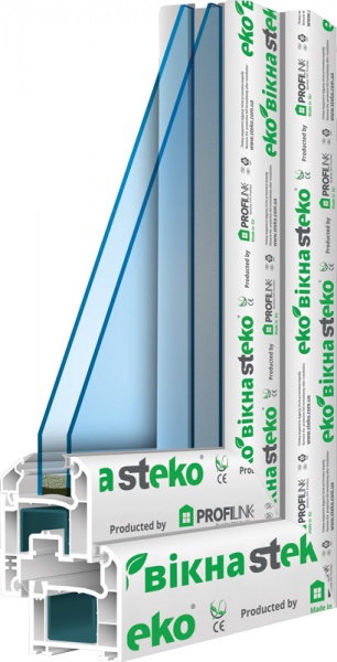 Вікно поворотно-відкидне Steko S400 58 800x1000 мм праве 