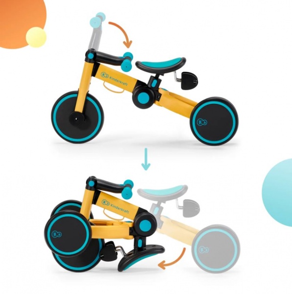 Велосипед детский Kinderkraft 3 в 1 4TRIKE Primrose Yellow желтый KR4TRI00YEL0000 
