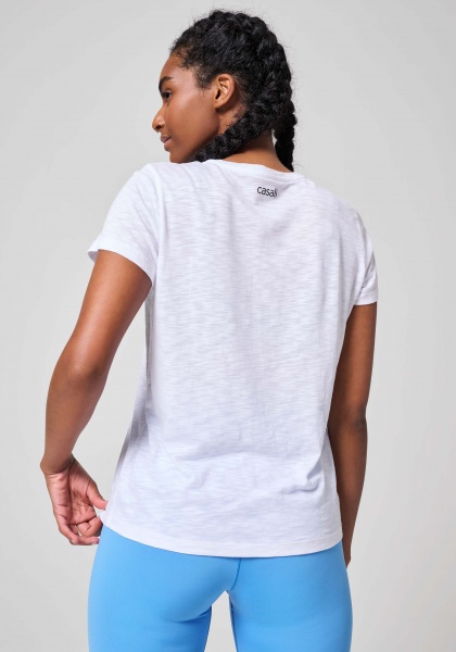 Футболка Casall SOFT TEXTURE TEE 23103-001 р.M білий