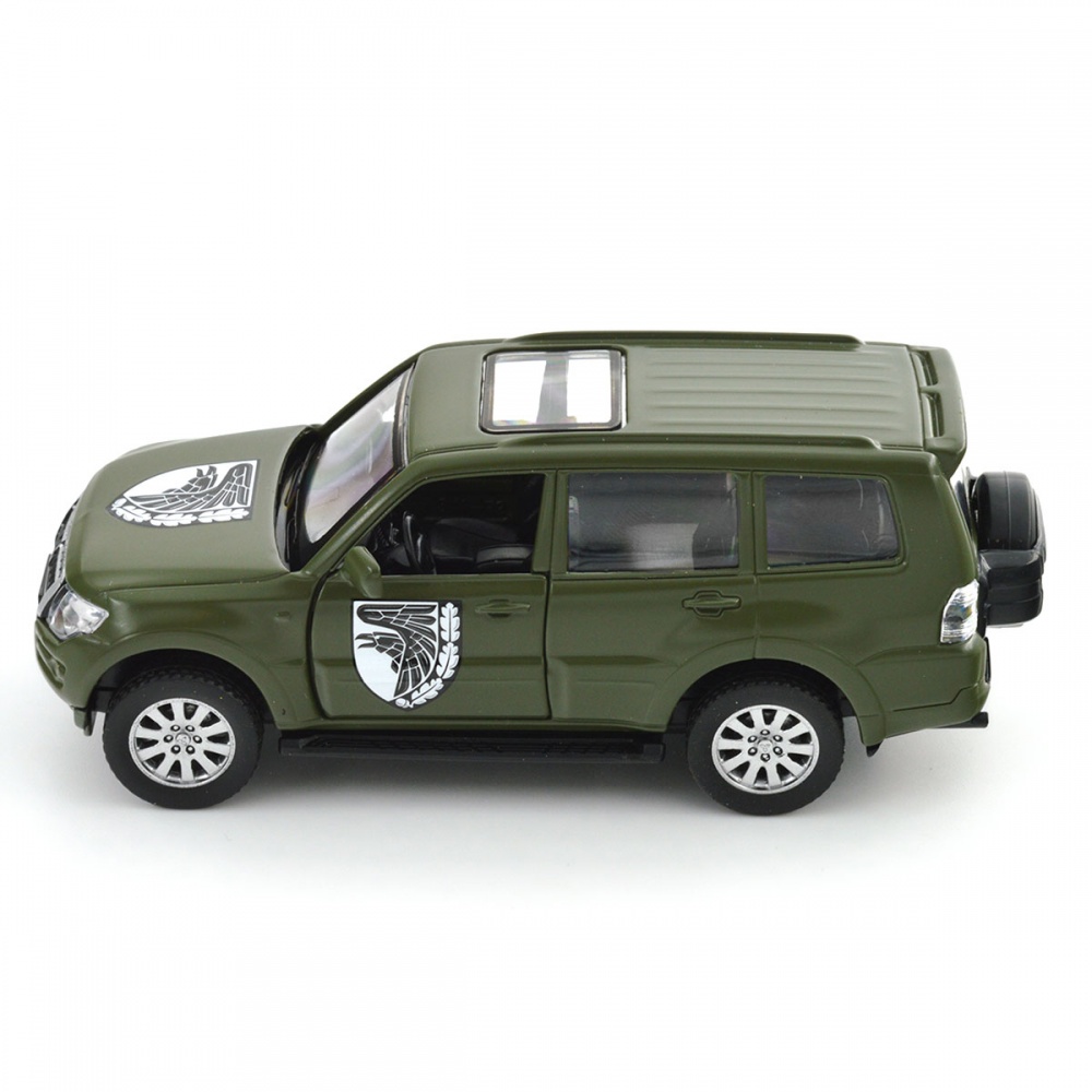 Автомодель TechnoDrive 1:32 серии Шевроны Героев Mitsubishi Pajero 4WD Tubro 93 ОМБр 250283M