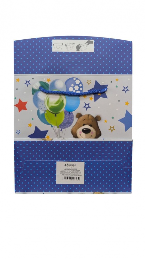 Пакет подарочный бокс 21x21x10 см EBXM Happycom International