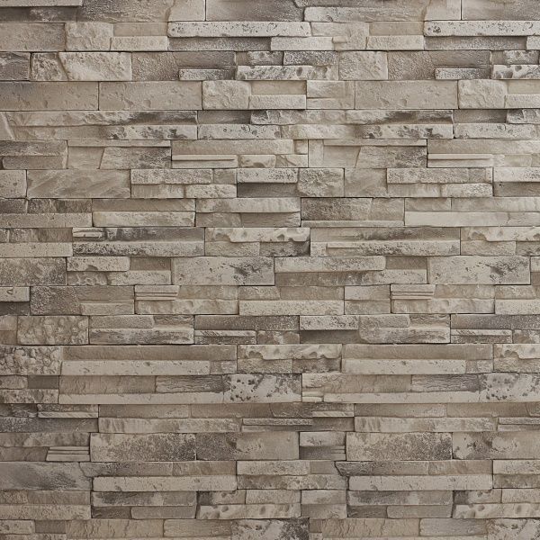 Плитка гипсовая прямая RUSTIKA Валенсия серая 0,49 кв.м 