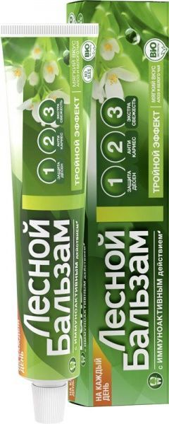 Зубная паста Лесной бальзам с экстрактами алоэ вера и белого чая на отваре трав 75 мл