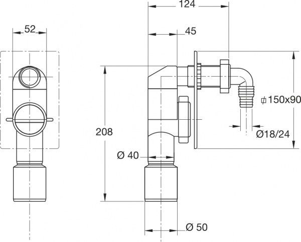 Сифон для стиральной машины Bonomini 3200IX50B9