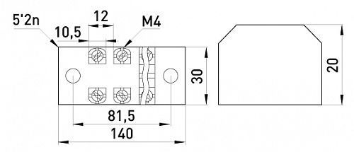 Колодка клемна захищена E.NEXT e.tc.protect.25.10 25А 10 полюсів чорний 