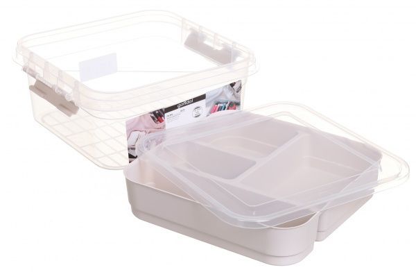 Органайзер Beauty экрю 25х26х11 см Gondol Plastic