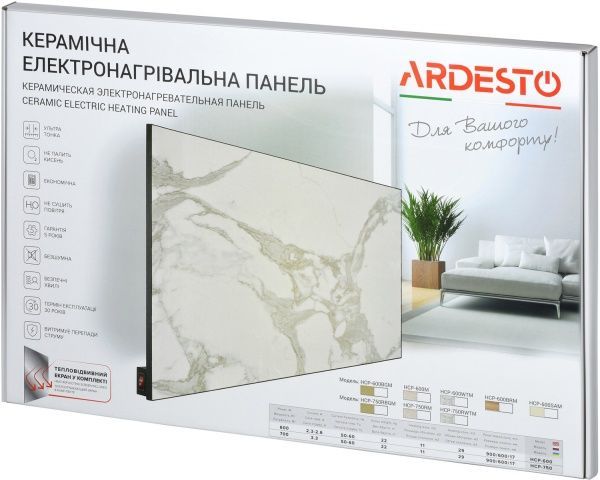 Панель керамічна опалювальна Ardesto HCP-750RWTM