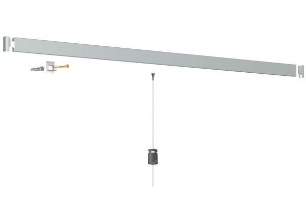 Комплект тросов для системы подвеса картин Twister 2 мм 200 см до 20 кг серый Artiteq