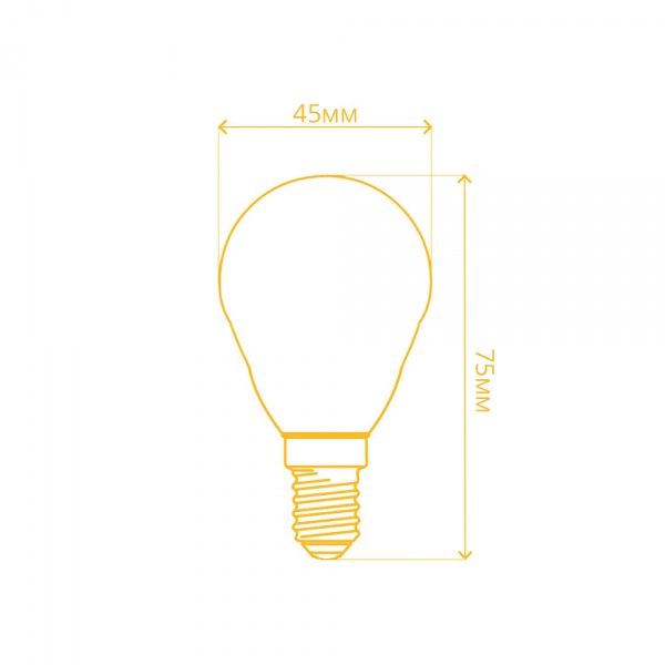 Лампа світлодіодна LightMaster FIL Deco 4,5 Вт E14 2700 К 220 В прозора LB-657 P45 4.5W E14 2700K 