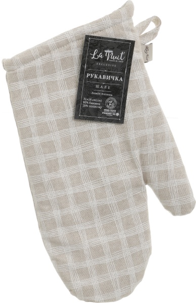 Рукавица Шале Клеточка 18x31 см бежевый La Nuit 