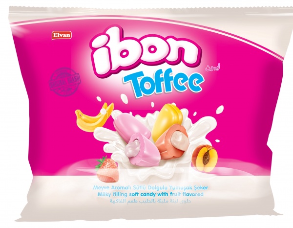 Конфеты жевательные Elvan Ibon Toffee mix = 1000 г 
