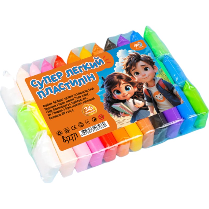 Пластилін легкий 36 кольорів 324 г Лідер