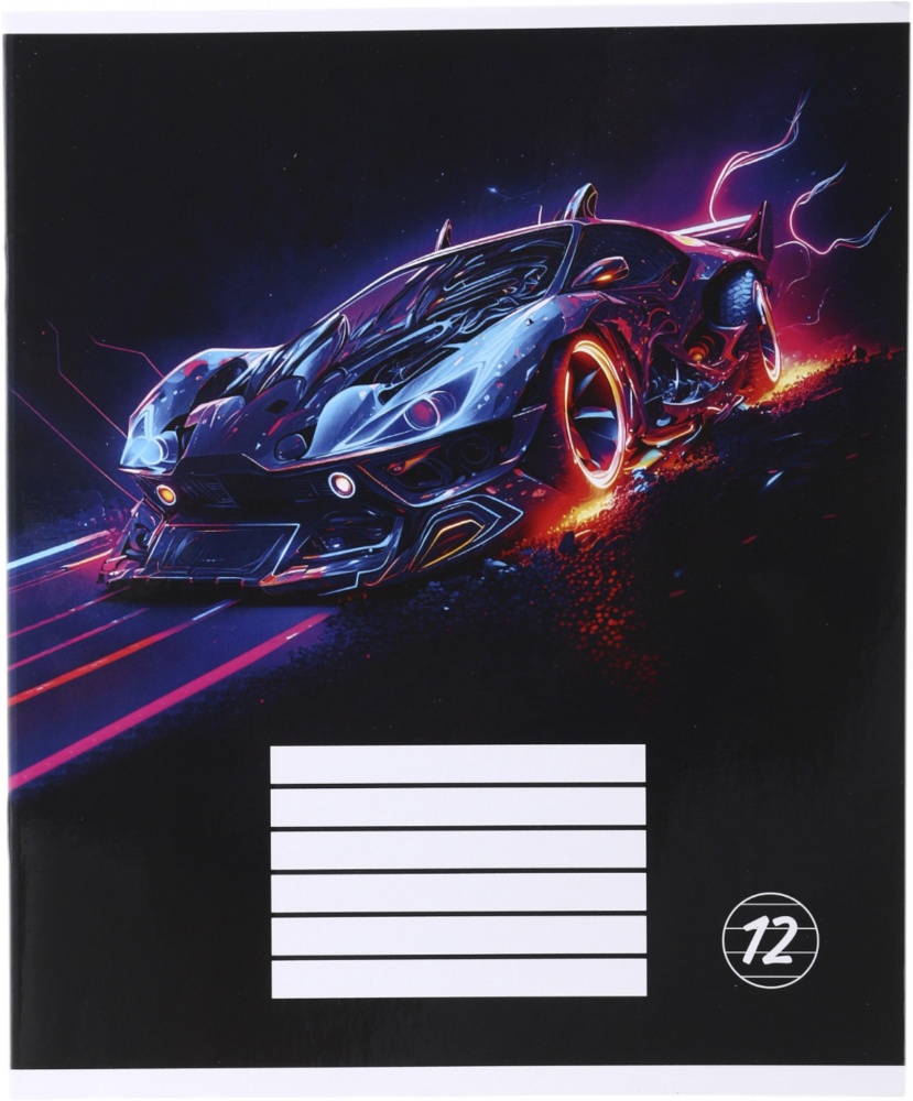 Зошит шкільний Neon movement_25 12 аркушів скоба, лінія Nota Bene