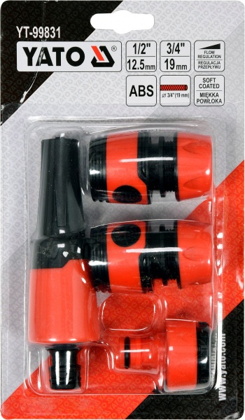 Зрошувач YATO YT-99831 прямий зі сполученнями до шлангів 1/2 3/4 – 4 шт 
