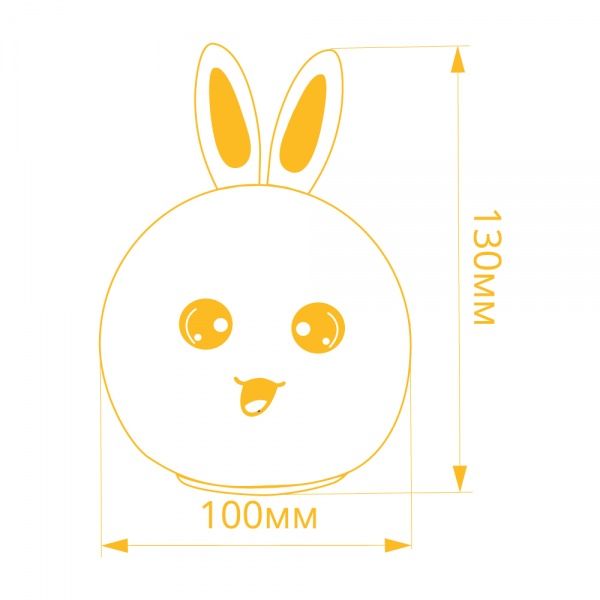 Нічник LightMaster силіконовий SNL-R03 Кролик RGB білий 