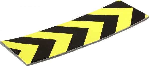 Светоотражающая лента черно-желтая 100х300 мм