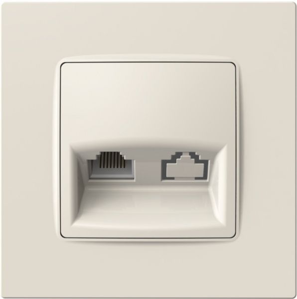 Розетка компьютерная Plank Electrotechnic Classic/Nordic RJ45 слоновая кость PLK0731131