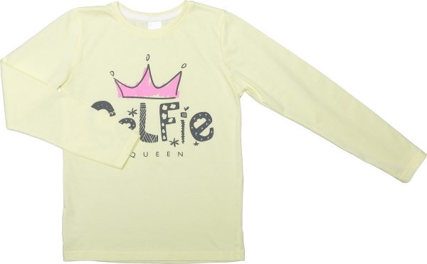 Футболка для дівчаток Luna Kids з принтом Like р.140 ваніль 