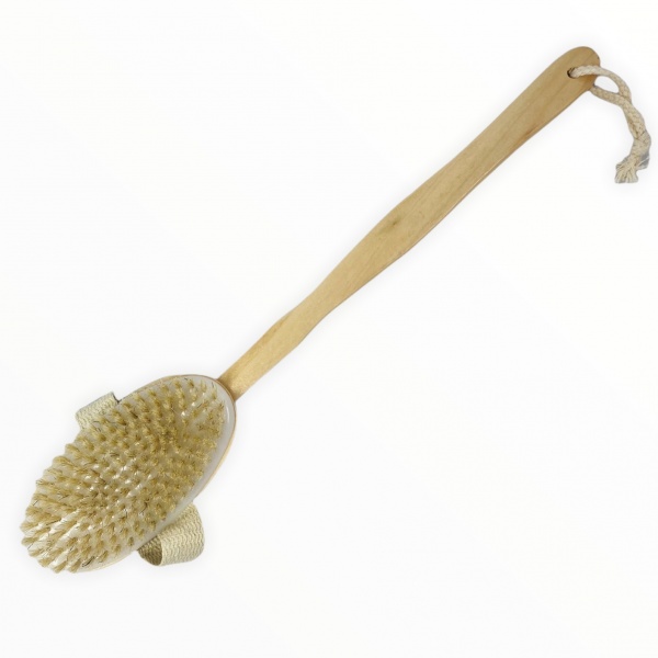 Мочалка-пилинг Beauty Line с деревянной ручкой 412432 