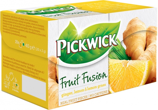 Чай фруктово-травяной Pickwick Fruit Fusion Ginger, Lemon & Lemongrass 20 шт. 40 г 