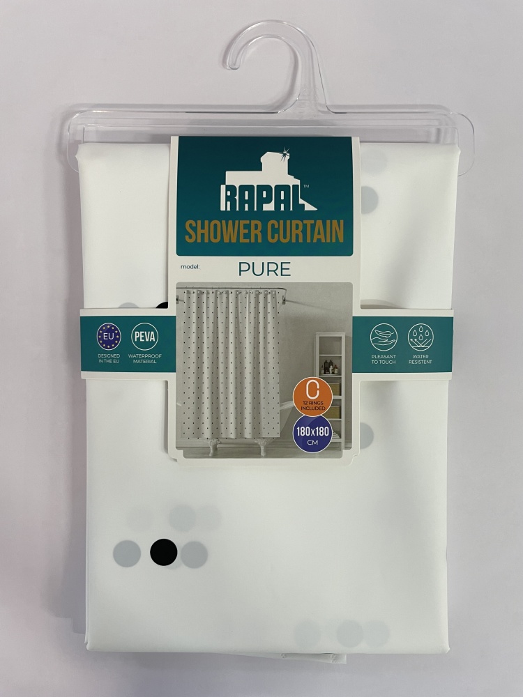 Шторка для ванни Rapal Pure 180х180 см