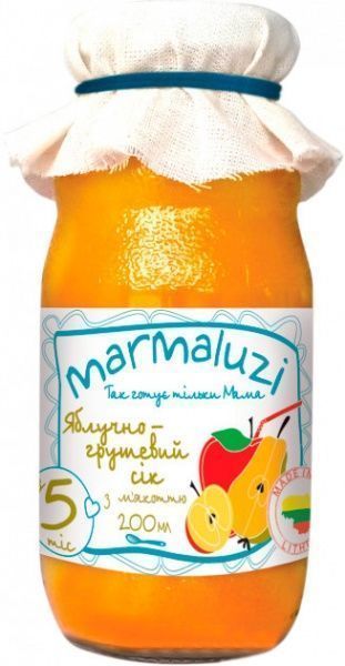 Сік Marmaluzi Яблучно-грушевий с м'якоттю 200 мл