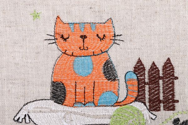 Полотенце Котик 35x60 см серый Галерея льна 