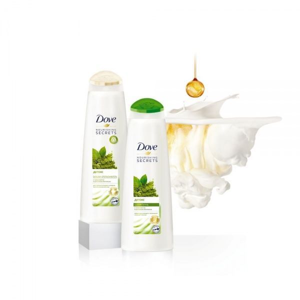 Шампунь Dove с матча и рисовым молоком Детокс 400 мл