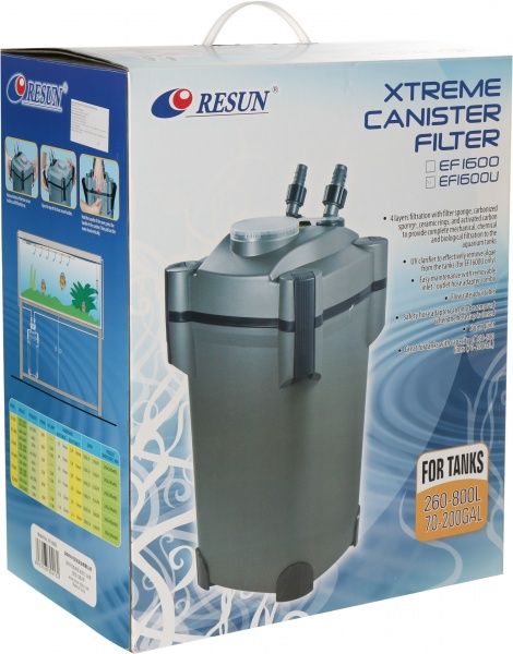 Зовнішній фільтр Resun для акваріумів до 425 л EF-1600, 35W