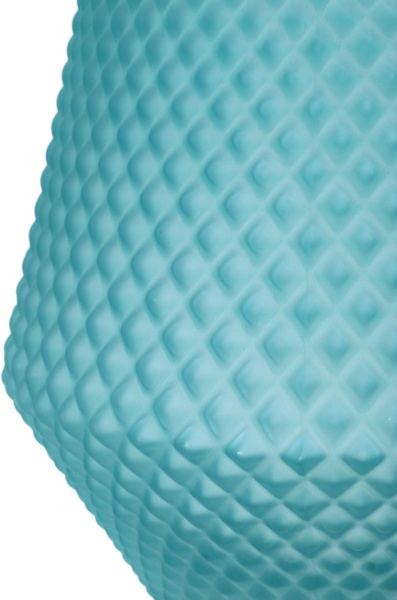 Ваза стеклянная Matt 25 см голубая 