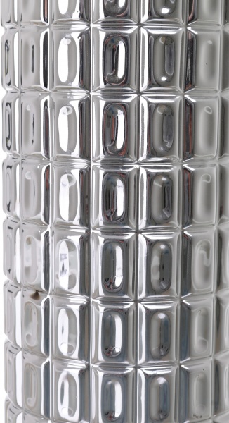 Ваза керамічна срібна Silver 13x13x30 см