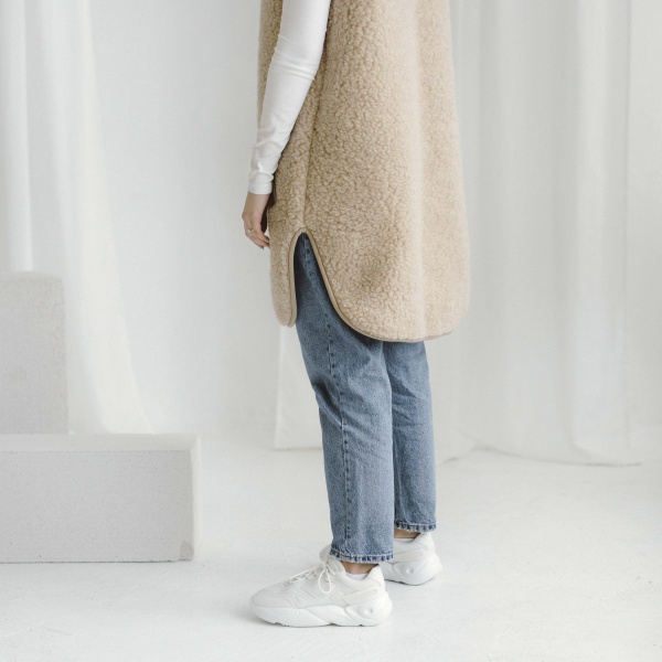 Жилет Flokati Pearl р. XXL/XXXL бежевый