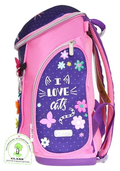 Ранець шкільний CLASS SchoolCase Черепашка Cute Cat 38x27x18 см 9955