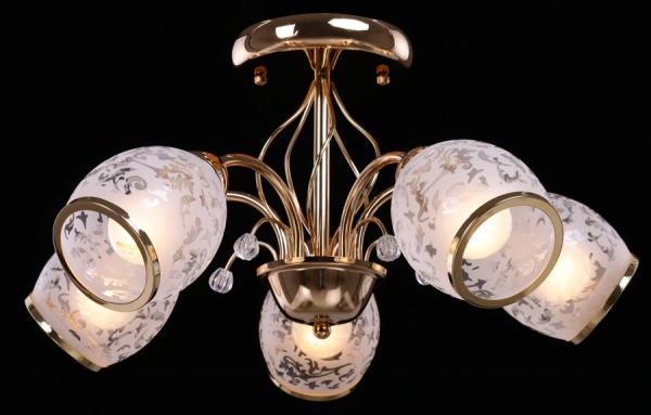 Люстра стельова Strotskis Gabriella 30026/5 5x60 Вт E27 золотий 