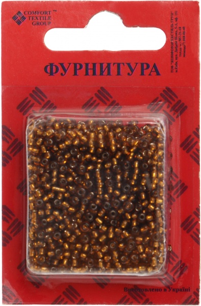 Бісер 12 мм 25 г коричневий