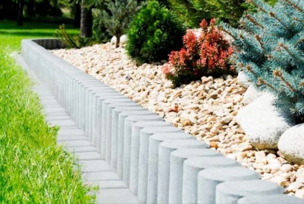 Палисад полумесяц 110x300 мм серый Моноліт-Брук 